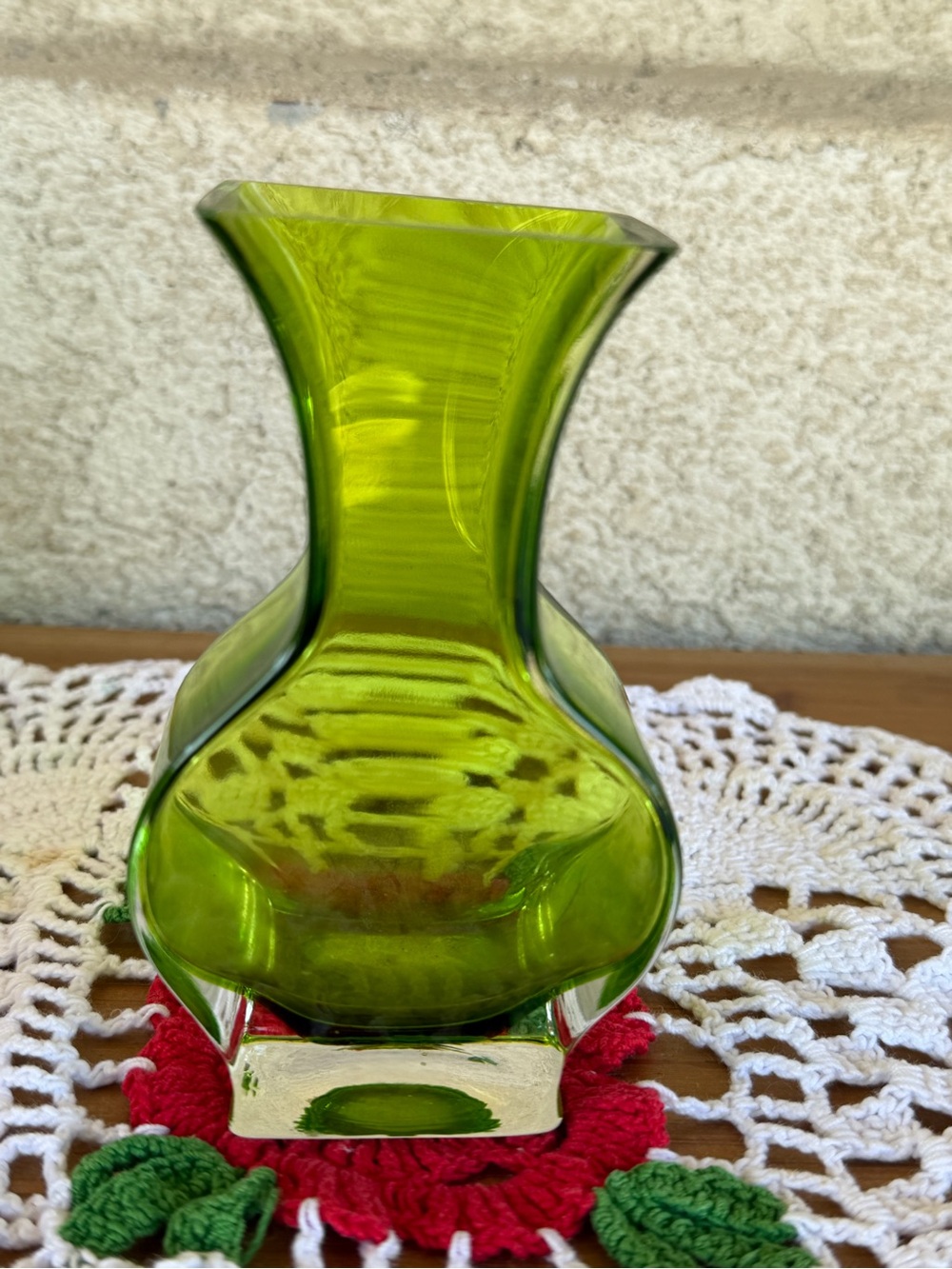 Green Glass Decorative Vase - Home Accents